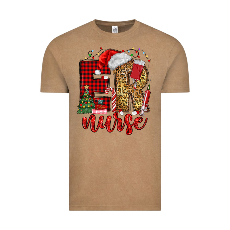 Er Nurse Christmas Vintage Tee by MaliasSmallBusiness | Teevron
