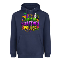 Navy laissez les bon temps rouler olivia Heavyweight Hoodie - OliviaCreatesArt