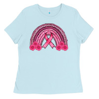 Baby Blue breast cancer rainbow Ladies Tee - AdoDesignShop