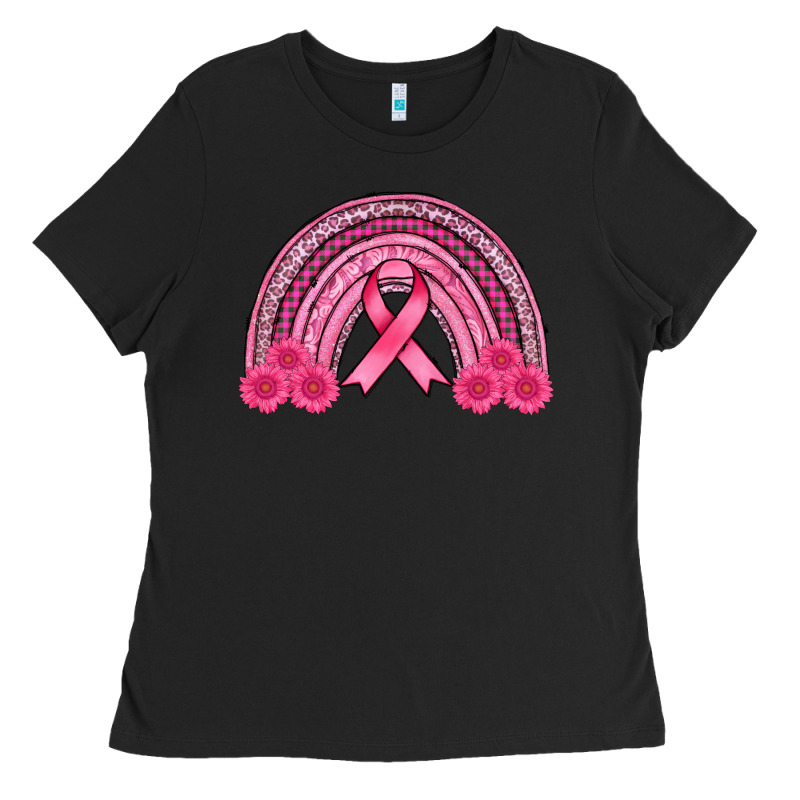 Breast Cancer Rainbow Ladies Tee by AdoDesignShop | Teevron