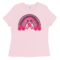 Bubblegum Pink breast cancer rainbow Ladies Tee - AdoDesignShop