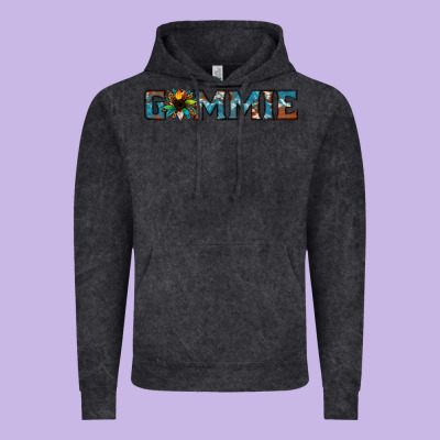 Gammie Sunflower Cowhide Vintage Hoodie Designed By Jasminsmagicworld