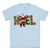 Dusty Blue Noel Santa Classic Tee - NancyCooperArtShop