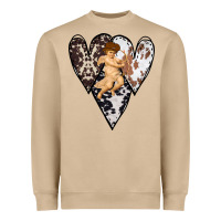 Mushroom Country Cupid Valentine Cowhide Heart Heavyweight Sweatshirt - Bettercallsaul