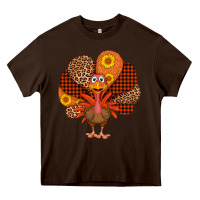 Chocolate Brown thanksgiving turkey Heavy Core Tee - AdoDesignShop