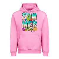 Fuchsia Pink Summer Vibes Urban Hoodie - CowhideDigitalArt