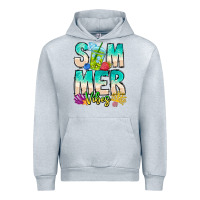 Heather Grey Summer Vibes Urban Hoodie - CowhideDigitalArt