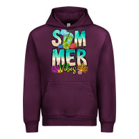 Mauve Wine Summer Vibes Urban Hoodie - CowhideDigitalArt
