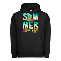 Pigment Black Summer Vibes Urban Hoodie - CowhideDigitalArt