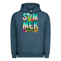 Pigment Midnight Navy Summer Vibes Urban Hoodie - CowhideDigitalArt