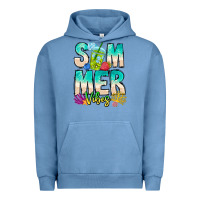 Pigment Pebble Blue Summer Vibes Urban Hoodie - CowhideDigitalArt