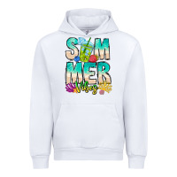 White Summer Vibes Urban Hoodie - CowhideDigitalArt