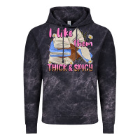 Cloud Black i like them thick and spicy Vintage Hoodie - MaliasSmallBusiness