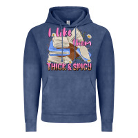 Vintage Denim i like them thick and spicy Vintage Hoodie - MaliasSmallBusiness