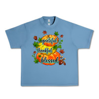 Pebble Blue grateful thankful blessed Urban Heavy Tee - MaliasSmallBusiness