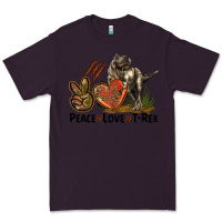 Plum Western Peace Love T-Rex Premium Tee - LillyAllenDesigns