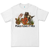 White Western Peace Love T-Rex Premium Tee - LillyAllenDesigns
