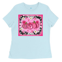 Baby Blue breast cancer pumpkins Ladies Tee - AdoDesignShop