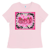 Bubblegum Pink breast cancer pumpkins Ladies Tee - AdoDesignShop