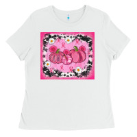 White breast cancer pumpkins Ladies Tee - AdoDesignShop
