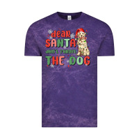 Cloud Purple dear santa dont forget the dog Vintage Tee - MaliasSmallBusiness