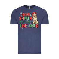 Vintage Denim dear santa dont forget the dog Vintage Tee - MaliasSmallBusiness