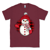 Burgundy snowman christmas Classic Tee - JahusDesignShop