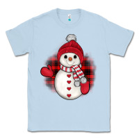 Dusty Blue snowman christmas Classic Tee - JahusDesignShop