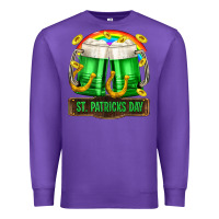 Purple St. Patrick's Day beer Premium Sweatshirt - OliviaCreatesArt