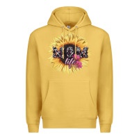 Antique Gold Mom life sunflower mother's day Premium Hoodie - HowdyJamesFarm
