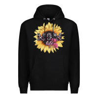 Black Mom life sunflower mother's day Premium Hoodie - HowdyJamesFarm