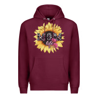 Burgundy Mom life sunflower mother's day Premium Hoodie - HowdyJamesFarm