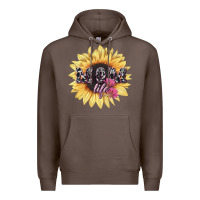 Coffee Mom life sunflower mother's day Premium Hoodie - HowdyJamesFarm