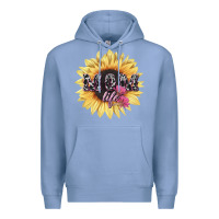 Colony Blue Mom life sunflower mother's day Premium Hoodie - HowdyJamesFarm