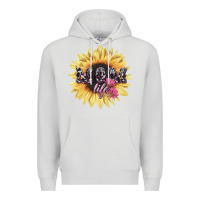 Dove Grey Mom life sunflower mother's day Premium Hoodie - HowdyJamesFarm