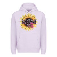 Lilac Mom life sunflower mother's day Premium Hoodie - HowdyJamesFarm