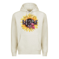 Oatmeal Heather Mom life sunflower mother's day Premium Hoodie - HowdyJamesFarm