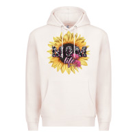 Pale Pink Mom life sunflower mother's day Premium Hoodie - HowdyJamesFarm