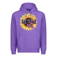 Purple Mom life sunflower mother's day Premium Hoodie - HowdyJamesFarm