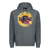 Rock Mom life sunflower mother's day Premium Hoodie - HowdyJamesFarm
