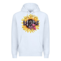 White Mom life sunflower mother's day Premium Hoodie - HowdyJamesFarm