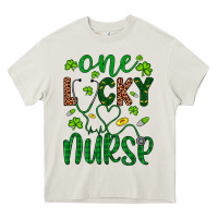 Cream Leopard Glitter One Lucky Nurse Heavy Core Tee - Artiststas