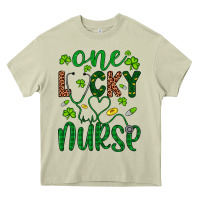 Mossy Leopard Glitter One Lucky Nurse Heavy Core Tee - Artiststas