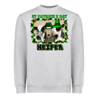 Heather Grey St Patricks Day Heifer Heavyweight Sweatshirt - Bettercallsaul