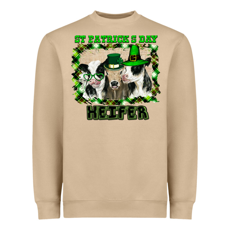 St Patricks Day Heifer Heavyweight Sweatshirt by Bettercallsaul | Teevron
