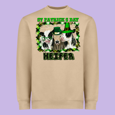 St Patricks Day Heifer Heavyweight Sweatshirt Designed By Bettercallsaul