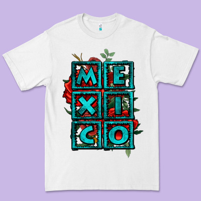 Mexico With Roses Premium Tee Designed By Jasminsmagicworld