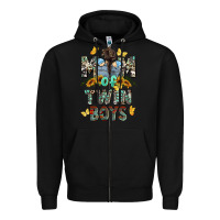 Black mom of twin boys mother's day Zipper Hoodie - CowGirlArtShop