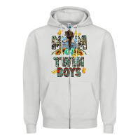 Mom Of Twin Boys Mother's Day Zipper Hoodie | Teevron
