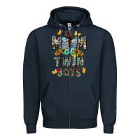 Navy mom of twin boys mother's day Zipper Hoodie - CowGirlArtShop
